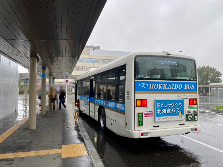 ▲「北広島」駅～エスコンフィールドを結ぶシャトルバス。Non-Gamedayでも30分毎に運転される