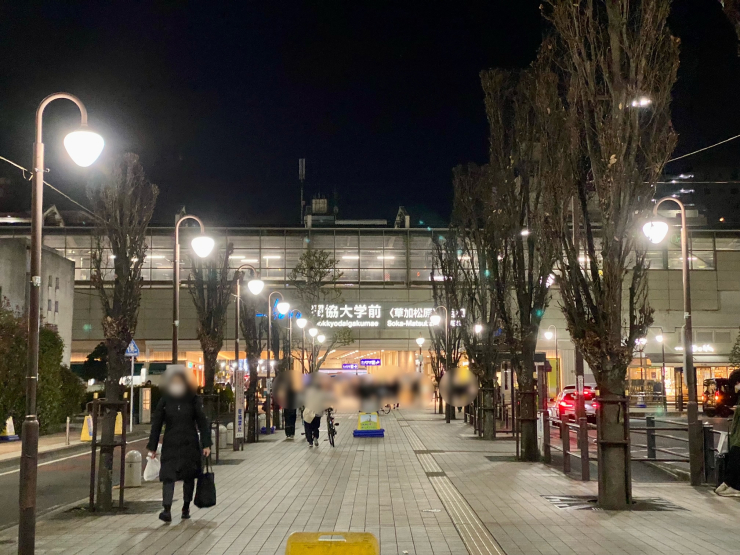 ▲東武線「獨協大学前」は日比谷線直通開始の1962年に「松原団地」駅として開業。草加松原団地は“東洋一のマンモス団地”として有名だった
